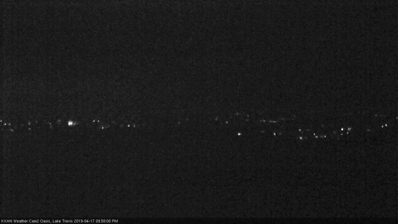 Lake Travis webcam, April 17, 2019 9:00 PM CT