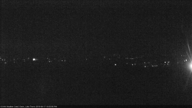 Lake Travis webcam, April 17, 2019 9:05 PM CT
