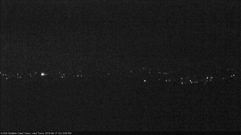 Lake Travis webcam, April 17, 2019 9:15 PM CT