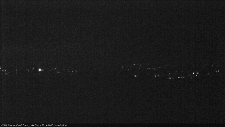 Lake Travis webcam, April 17, 2019 9:20 PM CT