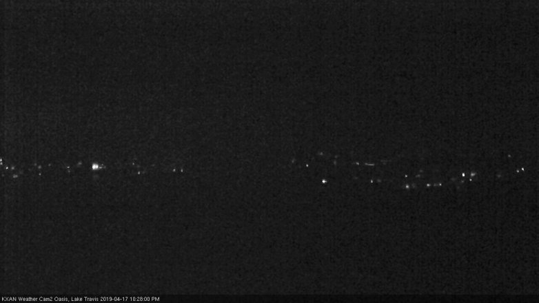 Lake Travis webcam, April 17, 2019 9:30 PM CT