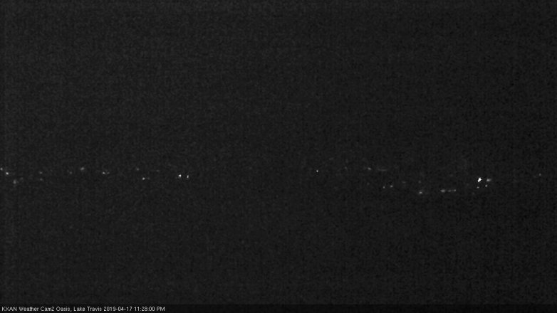 Lake Travis webcam, April 17, 2019 10:30 PM CT