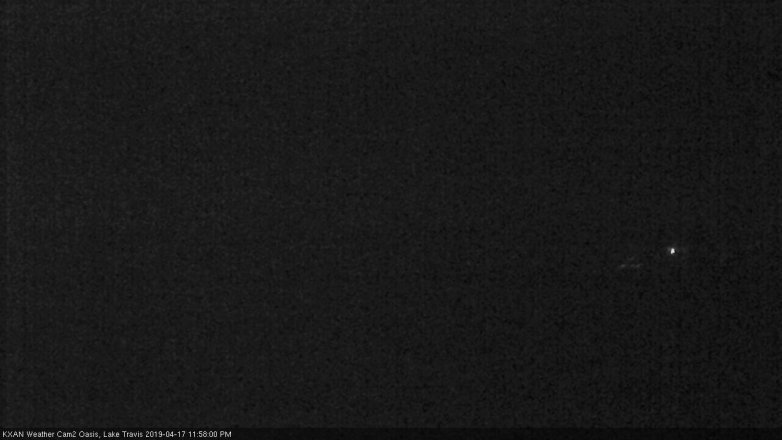 Lake Travis webcam, April 17, 2019 11:00 PM CT