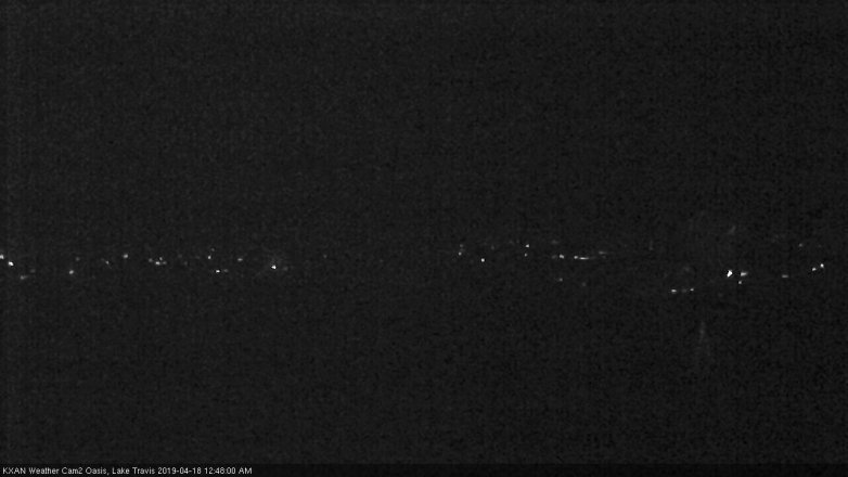 Lake Travis webcam, April 17, 2019 11:50 PM CT