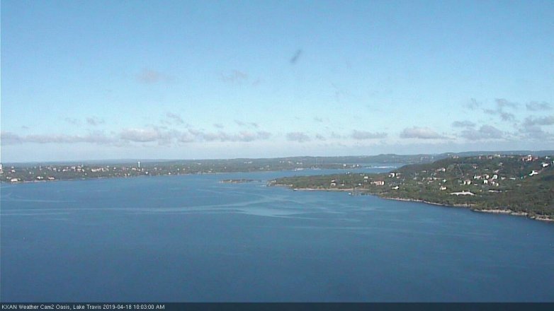 Lake Travis webcam, April 18, 2019 9:05 AM CT