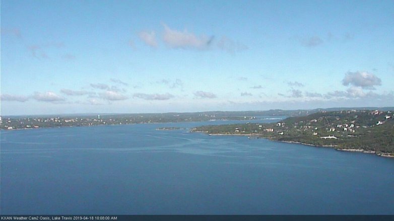 Lake Travis webcam, April 18, 2019 9:10 AM CT