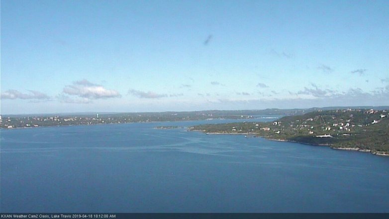 Lake Travis webcam, April 18, 2019 9:15 AM CT
