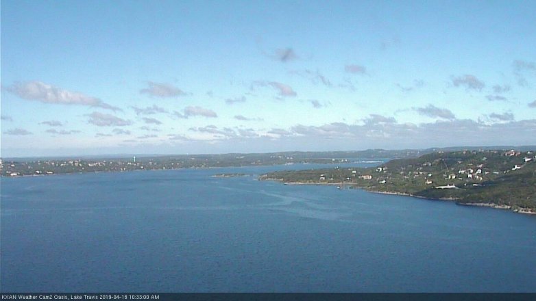 Lake Travis webcam, April 18, 2019 9:35 AM CT