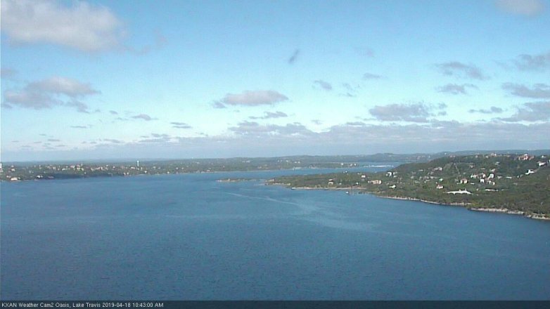 Lake Travis webcam, April 18, 2019 9:45 AM CT