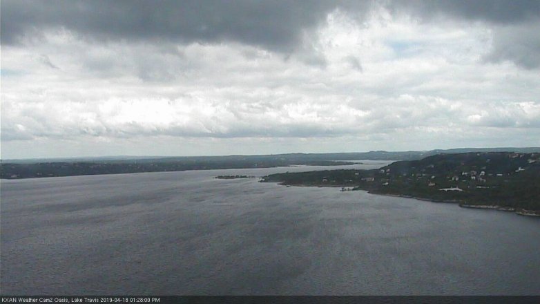 Lake Travis webcam, April 18, 2019 12:30 PM CT