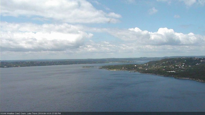 Lake Travis webcam, April 18, 2019 12:40 PM CT