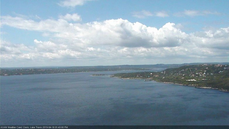 Lake Travis webcam, April 18, 2019 12:45 PM CT