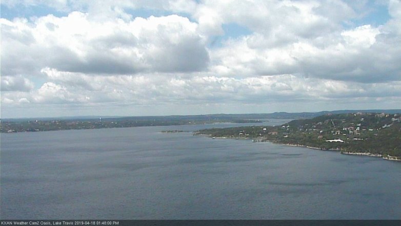 Lake Travis webcam, April 18, 2019 12:50 PM CT