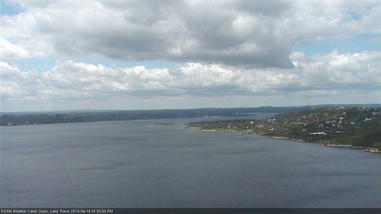 Lake Travis webcam, April 18, 2019 12:55 PM CT