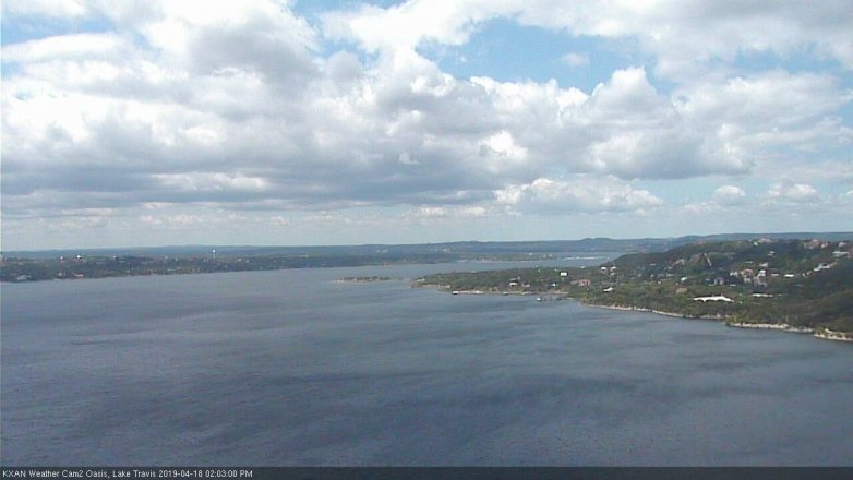 Lake Travis webcam, April 18, 2019 1:05 PM CT