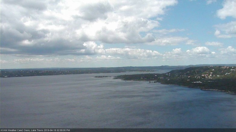 Lake Travis webcam, April 18, 2019 1:10 PM CT