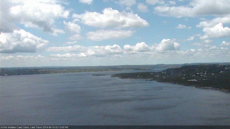 Lake Travis webcam, April 18, 2019 1:15 PM CT