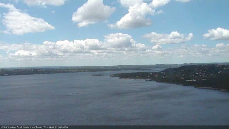 Lake Travis webcam, April 18, 2019 1:20 PM CT