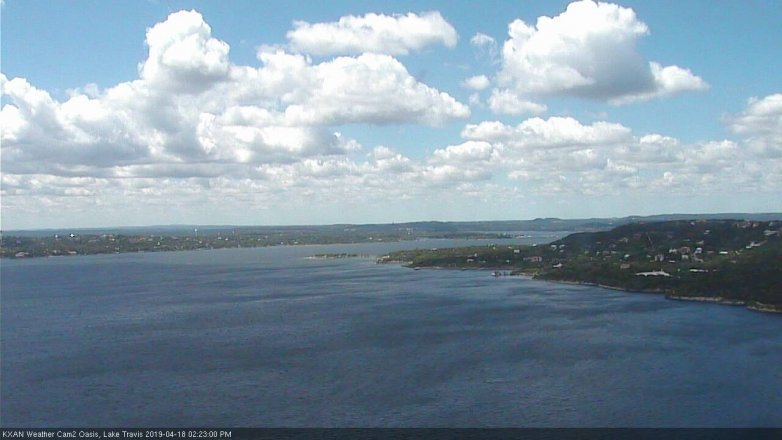 Lake Travis webcam, April 18, 2019 1:25 PM CT