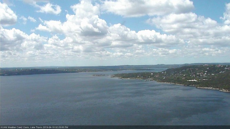 Lake Travis webcam, April 18, 2019 1:30 PM CT