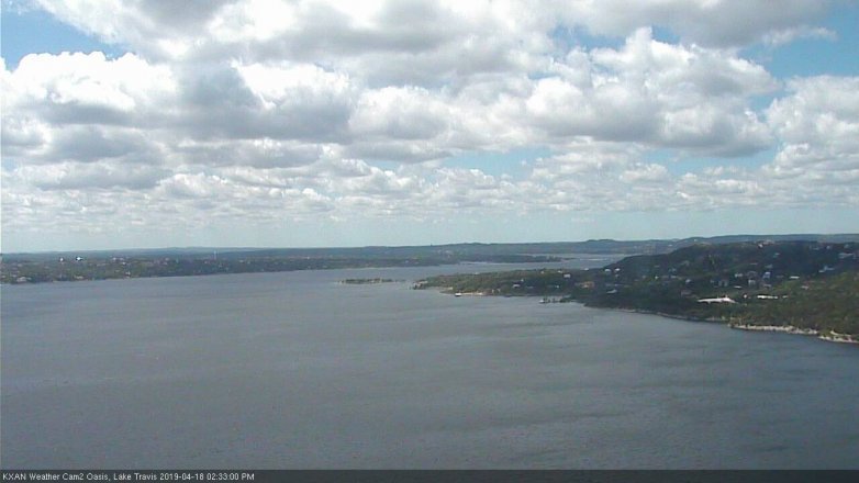 Lake Travis webcam, April 18, 2019 1:35 PM CT