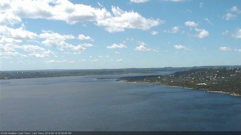 Lake Travis webcam, April 18, 2019 2:00 PM CT
