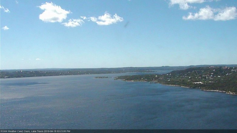 Lake Travis webcam, April 18, 2019 2:25 PM CT