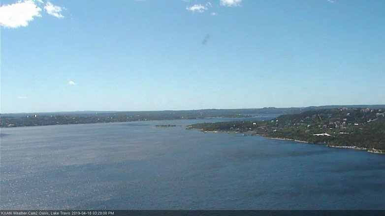 Lake Travis webcam, April 18, 2019 2:30 PM CT