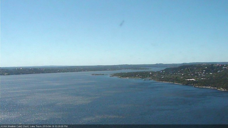 Lake Travis webcam, April 18, 2019 2:40 PM CT