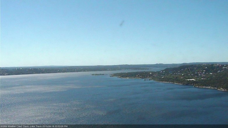 Lake Travis webcam, April 18, 2019 2:55 PM CT