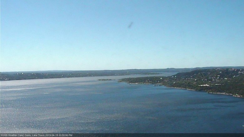 Lake Travis webcam, April 18, 2019 3:00 PM CT
