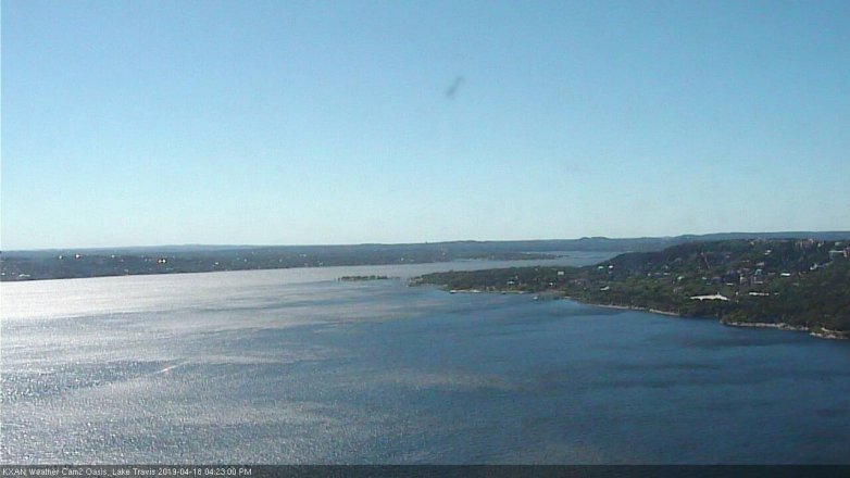 Lake Travis webcam, April 18, 2019 3:25 PM CT
