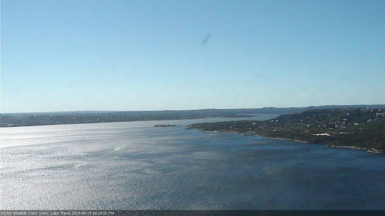 Lake Travis webcam, April 18, 2019 3:30 PM CT