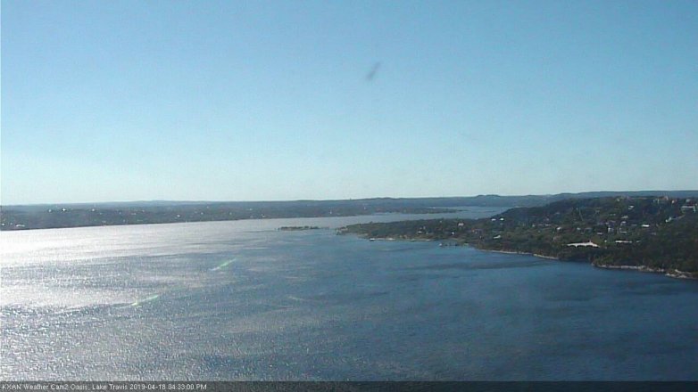 Lake Travis webcam, April 18, 2019 3:35 PM CT