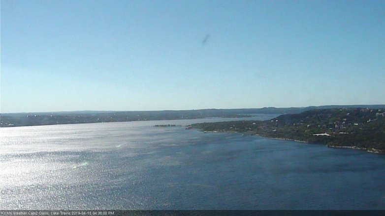 Lake Travis webcam, April 18, 2019 3:40 PM CT