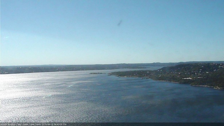 Lake Travis webcam, April 18, 2019 3:45 PM CT