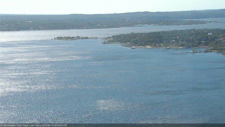 Lake Travis webcam, April 18, 2019 4:00 PM CT