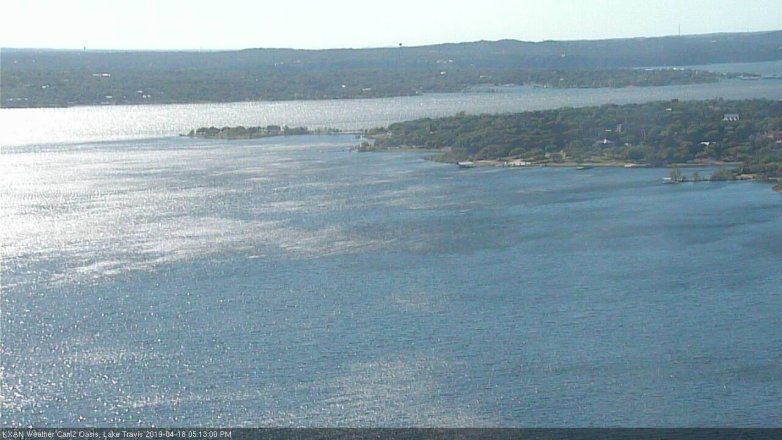 Lake Travis webcam, April 18, 2019 4:15 PM CT