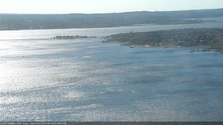 Lake Travis webcam, April 18, 2019 4:30 PM CT