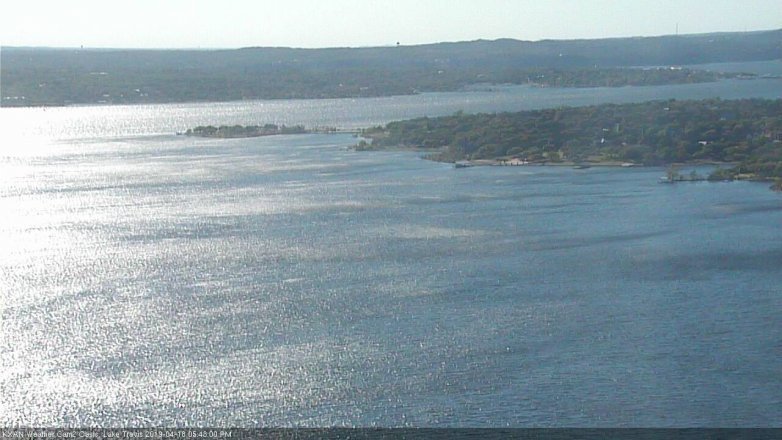 Lake Travis webcam, April 18, 2019 4:45 PM CT