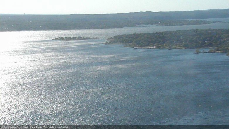 Lake Travis webcam, April 18, 2019 4:50 PM CT