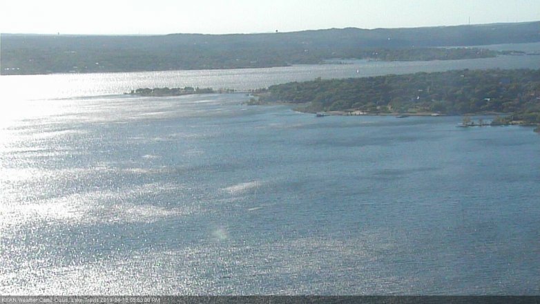 Lake Travis webcam, April 18, 2019 4:55 PM CT