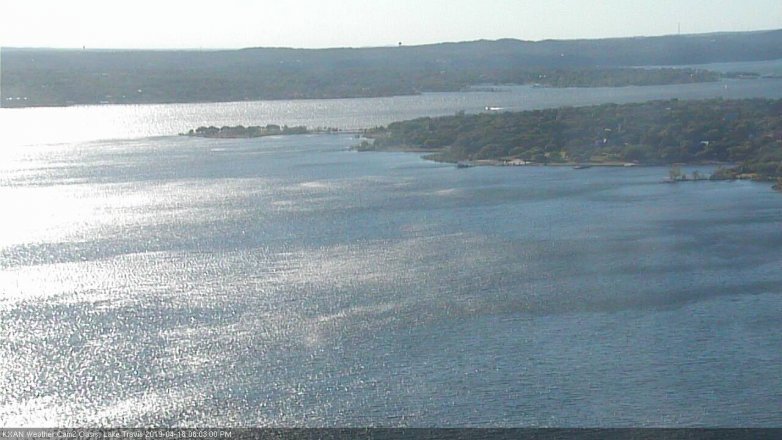 Lake Travis webcam, April 18, 2019 5:05 PM CT