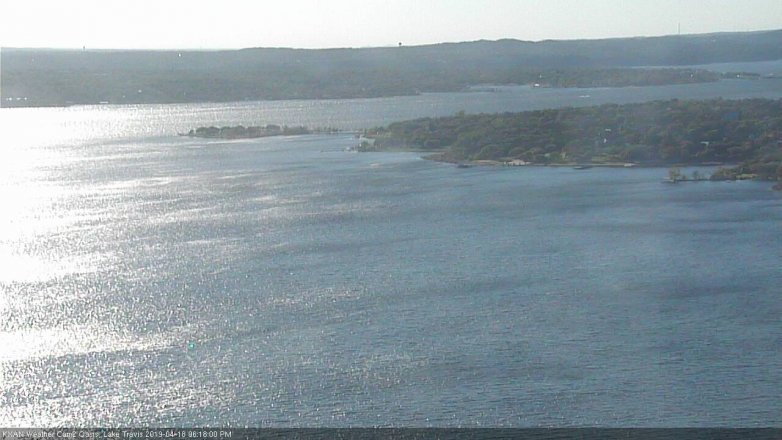 Lake Travis webcam, April 18, 2019 5:20 PM CT