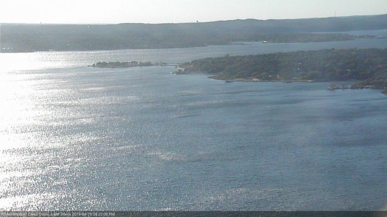 Lake Travis webcam, April 18, 2019 5:25 PM CT