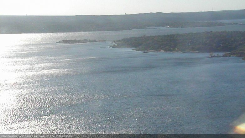 Lake Travis webcam, April 18, 2019 5:35 PM CT