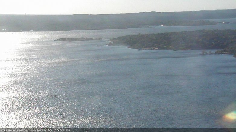 Lake Travis webcam, April 18, 2019 5:40 PM CT