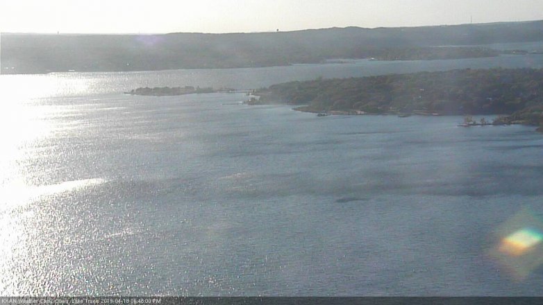 Lake Travis webcam, April 18, 2019 5:50 PM CT