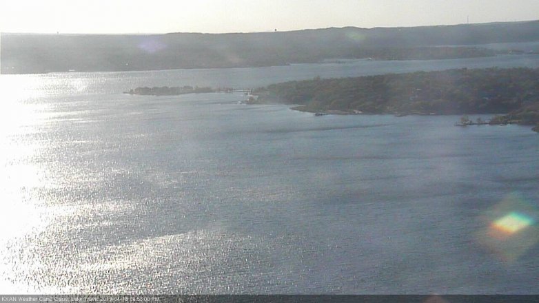 Lake Travis webcam, April 18, 2019 5:55 PM CT