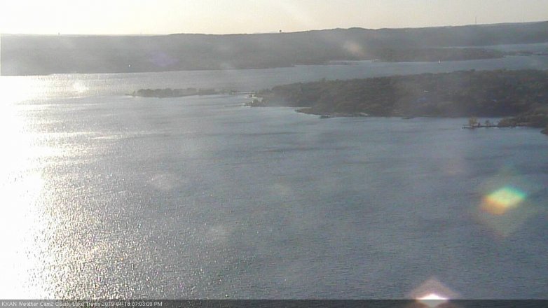Lake Travis webcam, April 18, 2019 6:05 PM CT